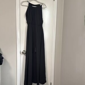 H&M Black Sleeveless Halter Maxi Dress